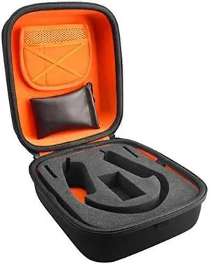geekria hard shell large carrying case/ headset travel bag with space for cable, amp, parts, and accessories compatible with beyerdynamic dt660, dt770, dt990 dt880, akg k240, k701, k702, q701