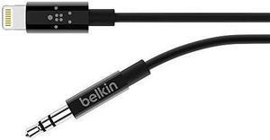 belkin 3.5 mm audio cable with lightning connector  mfi made for iphone certified lightning to aux cable, 6 feet, black