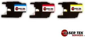 Laser Tek Services® Color Brother LC-75C LC-75M LC-75Y - 3 Pack Value Pack (1C, 1M, 1Y)