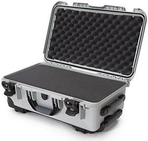 nanuk 935 waterproof hard case with wheels and foam insert  silver