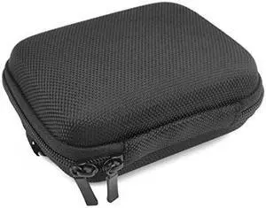 Geekria Shield Headphones Case Compatible with Skullcandy Ink'd+, Ink'd 2, Chops Flex In-Ear Sport Earbuds, Replacement Protective Hard Shell Travel Carrying Bag with Cable Storage (Black)