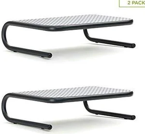 mind reader 2metmonstblk metal monitor stand, monitor riser for computer, laptop, desk, imac, 2pack, black mind reader 2metmonstblk metal monitor stand, monitor riser for computer, laptop, desk, imac, 2pack, black