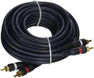 iMBAPrice  2RCA Male to 2RCA Male Home Theater Audio Cable - 50 Feet - Black