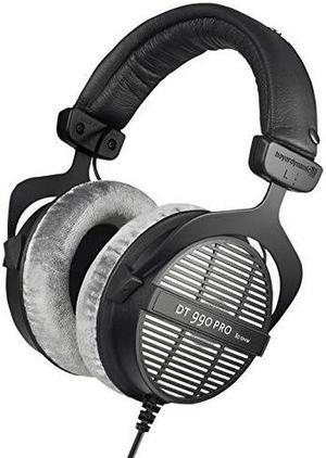 beyerdynamic dt 990 pro overear studio monitor headphones  openback stereo construction, wired 80 ohm, grey