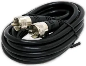 steren 205700 100feet uhfuhf minirg8x patch cable, black