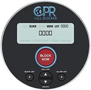 cpr call blocker v10000  preprogrammed with 10000 scam numbers plus the ability to block a further 2000 numbers at the touch of a button. caller id service is required