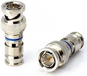the cimple co | bnc compression connector for rg6 coaxial cable | solid construction with high grade metals | male bnc connectors for cctv, sdi, hdsdi, siamese, security camera | pack of 25