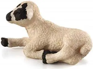 mojo 387060 black faced lamb laying toy figure