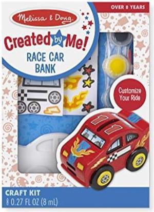 melissa & doug decorateyourown race car bank craft kit