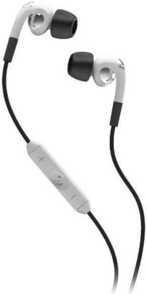 skullcandy fix inear headphone with 3button remote & mic  white / chrome