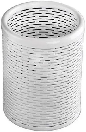 Artistic Urban Collection Punched Metal Pencil Cup 3 1/2 x 4 1/2 White ART20005WH