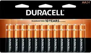 duracell  coppertop aa alkaline batteries  long lasting, allpurpose double a battery for household and business  24 count