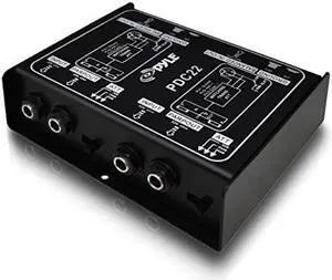 premium direct injection audio box passive di unit hum eliminator w/ input attenuator to connect guitar & bass 1/4 inch impedance transformer connector to balanced & unbalanced xlr pyle pdc22 premium direct injection audio box passive di unit hum eliminator w/ input attenuator to connect guitar & bass 1/4 inch impedance transformer connector to balanced & unbalanced xlr pyle pdc22