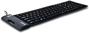 Adesso SlimTouch 222 Antimicrobial Waterproof Flexible Keyboard for Windows 8/7/Vista/XP/2000 (AKB-222UB)
