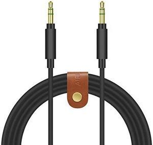 geekria apollo upgrade cable for skullcandy hesh, hesh 2.0, crusher, grind, aviator bluedio t4 and more / tanglefree premium headphone replacement audio cord 3.5mm male to male, black 5ft