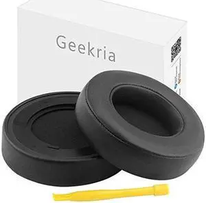 geekria earpad replacement for razer kraken 7.1 chroma v2 usb gaming headset/headphone ear pad/ear cushion/ear cups/ear cover/earpads repair parts black/plastic ring