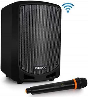 portable bluetooth pa speaker system  indoor outdoor karaoke sound system w/wireless mic, audio recording, rechargeable battery, usb/sd reader, stand mount party, crowd control  pyle