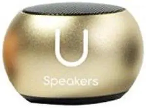 Fashionit U Mini Speaker - Portable Wireless Bluetooth 4.2 with Built-in Mic & Remote Shutter (Gold) - 4-Hour Playtime, Rechargeable, Aluminum Shell - Perfect for Apple iPhone iOS Android Samsung