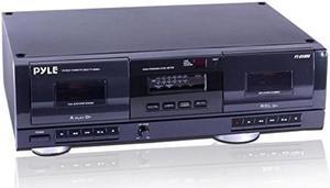 dual stereo cassette tape deck  clear audio double player recorder system w/ mp3 music converter, rca for recording, dubbing, usb, retro design  for standard / cro2 tapes, home use  pyle pt659du