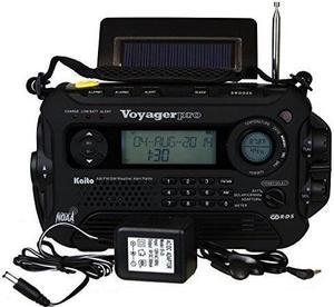 kaito voyager pro ka600 digital solar dynamo,wind up,dynamo cranking am/fm/lw/sw & noaa weather emergency radio with flashlight, reading lamp alert,smart phone charger & rds and realtime alert, with