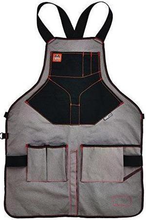 ergodyne arsenal 5705 full length tool work apron, 13pockets, gray
