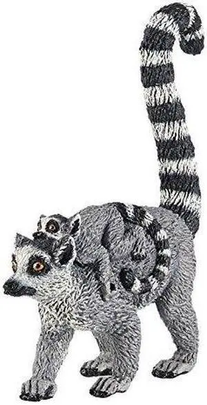 papo lemur and baby figure, multicolor