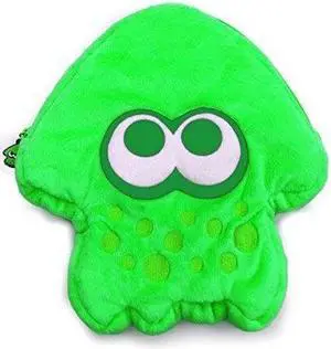 hori splatoon 2 squid plush pouch neon green officially licensed  nintendo switch