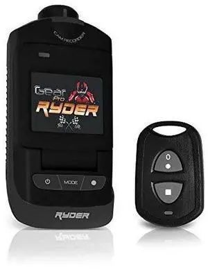 ryder sports hd action camera  1080p mini camcorder 16 mp anti shaking cam 1.5" screen usb sd card hdmi battery  waterproof case usb cable remote handlebar helmet mount  gearpro gdv785bk black