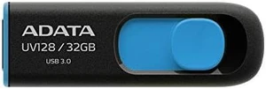 ADATA DashDrive Series UV128 32GB USB 3.0 Flash Drive, Black/Blue (AUV128-32G-RBE) ADATA DashDrive Series UV128 32GB USB 3.0 Flash Drive, Black/Blue (AUV128-32G-RBE)