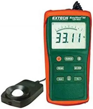 extech ea30 easy view wide range light meter 40 to 40,000 foot candles