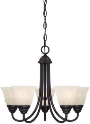 designers fountain 85185orb kendall 5 light chandelier, oil rubbed bronze