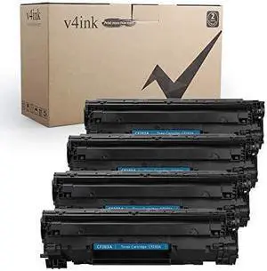 v4ink 4 pack compatible replacement for hp 83a cf283a toner cartridge  for use in hp laserjet pro mfp m127fw m127fn m125nw m125a m201n m201dw m225dn m225dw series printers