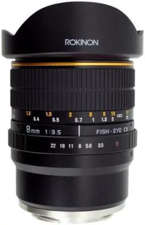 rokinon fe8mnex 8mm f/3.5 fisheye lens for sony emount cameras nex and vg10