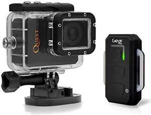 gear pro sports action camera  hd 1080p mini hires camcorder w/ wifi, 16 mp cam, 2" screen usb sd card hdmi, battery  waterproof case, usb cable, wireless remote control, mount  gdv995bk black