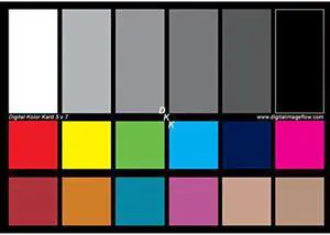 dgk color tools dkk 5" x 7" set of 2 white balance and color calibration charts with 12% and 18% gray  includes frame stand and user guide