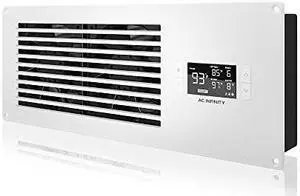 ac infinity airframe t7-n white, high-airflow cooling fan system 16", intake airflow, for av equipment rooms, closets, and encl