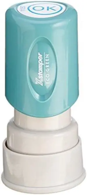 Xstamper 11357 Specialty Stamp, OK, Blue