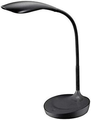 bostitch office ktvled1502blk gooseneck led desk lamp with usb charging port, dimmable, black