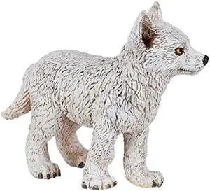 papo young polar wolf figure, multicolor