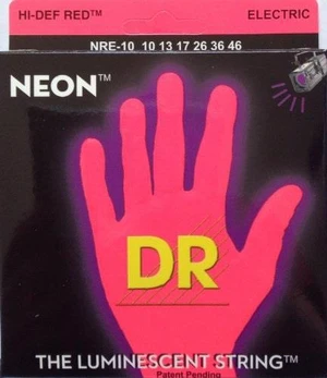 DR Strings Hi-Def NEON Red Coated Medium (10-46) Electric Guitar Strings DR Strings Hi-Def NEON Red Coated Medium (10-46) Electric Guitar Strings