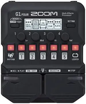 zoom electric guitar multi effect g1 four