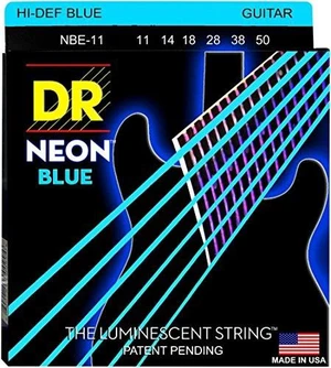 DR Strings Hi-Def NEON Blue Coated Medium (11-50) Electric Guitar Strings DR Strings Hi-Def NEON Blue Coated Medium (11-50) Electric Guitar Strings