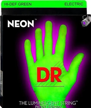 DR Strings NEON Hi-Def Green SuperStrings Light Top Heavy Bottom Electric Guitar Strings DR Strings NEON Hi-Def Green SuperStrings Light Top Heavy Bottom Electric Guitar Strings