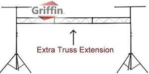 Light Truss Stand System by GRIFFIN | I-Beam Trussing Set & DJ Booth Platform Kit | Hanging Mount Lighting Package for Music Gear, PA Speakers, Can Lights | T-Bar Extension for Portable Audio Stage