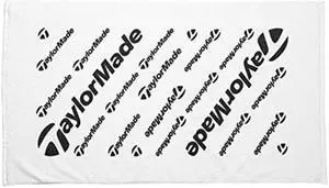 taylormade 2019 tour towel, white taylormade 2019 tour towel, white