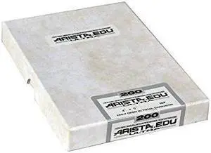 arista edu ultra 200 iso black & white film, 4x5, 50 sheets