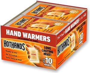 hothands hand warmers  long lasting safe natural odorless air activated warmers  up to 10 hours of heat  40 pair