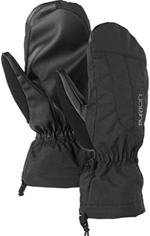 burton women's insulated, warm, and waterproof profile mitten with touchscreen, true black, medium