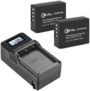 green extreme 2 pack npw126 battery and compact smart charger kit 7.4v 2000mah