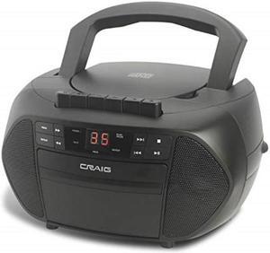 craig electronics  bluetooth cd boombox with am/fm stereo radio and cassette player/recorder